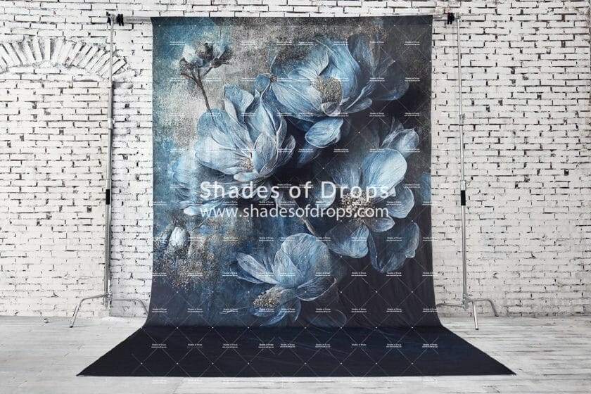 Photo of the Indigo Petals photography backdrop by Shades of Drops