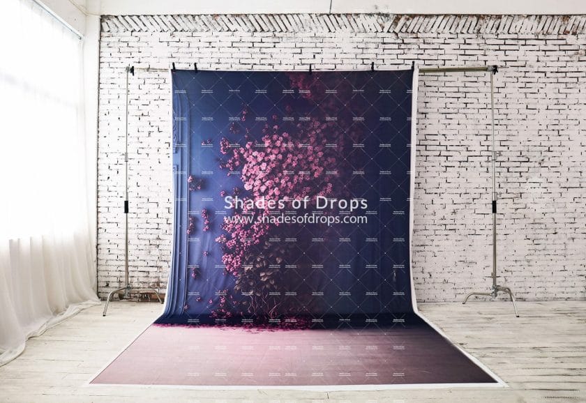 Photo of the Magenta Flower Wall photography backdrop by Shades of Drops