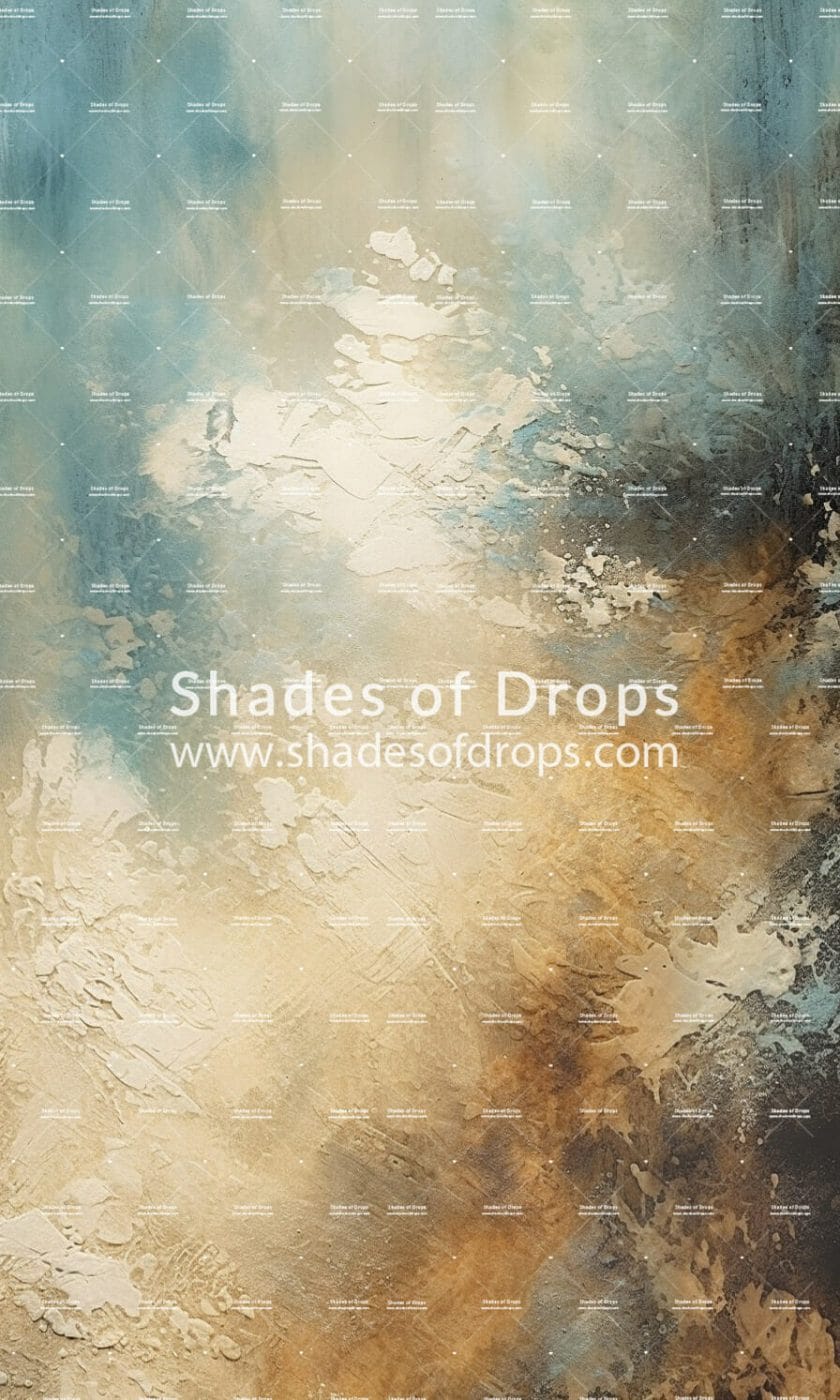 Teal Expression printed photography backdrop by Shades of Drops